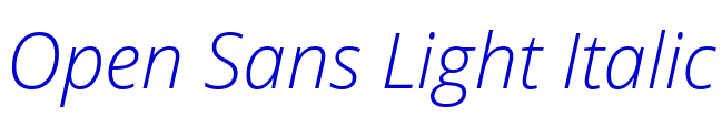 Open Sans Light Italic フォント